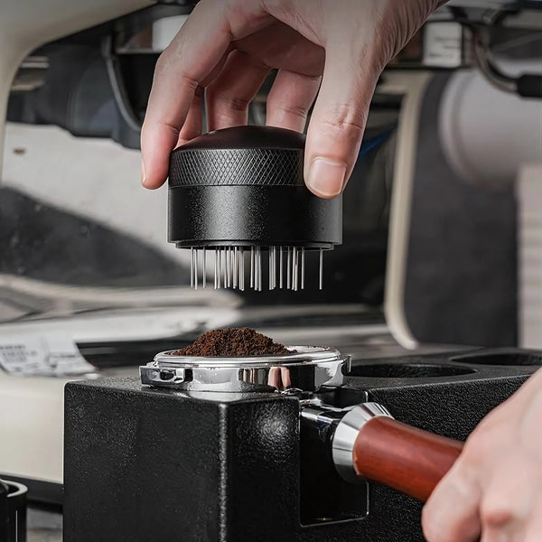 Precision Espresso WDT Tool – Rotating Coffee Distributor with Base