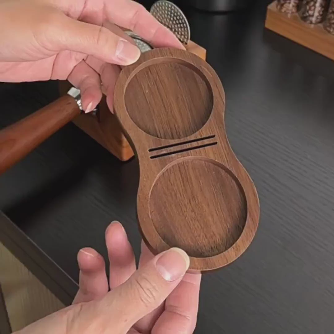 Walnut Wood Espresso Tool Organizer Board