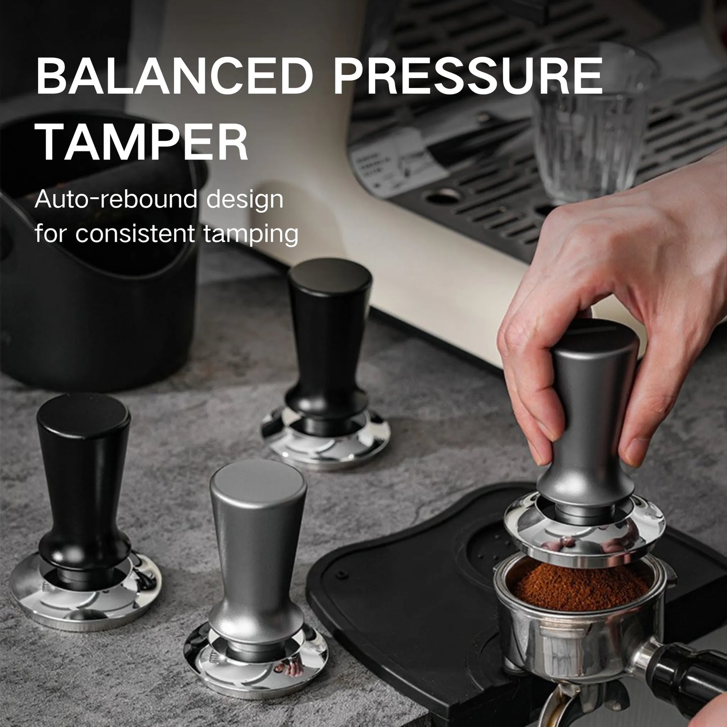 Spring Loaded Espresso Tamper with 30lb Pressure