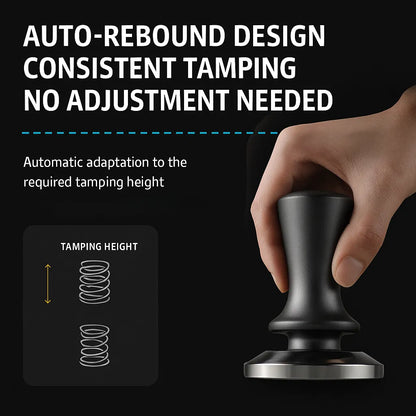 Spring Loaded Espresso Tamper with 30lb Pressure