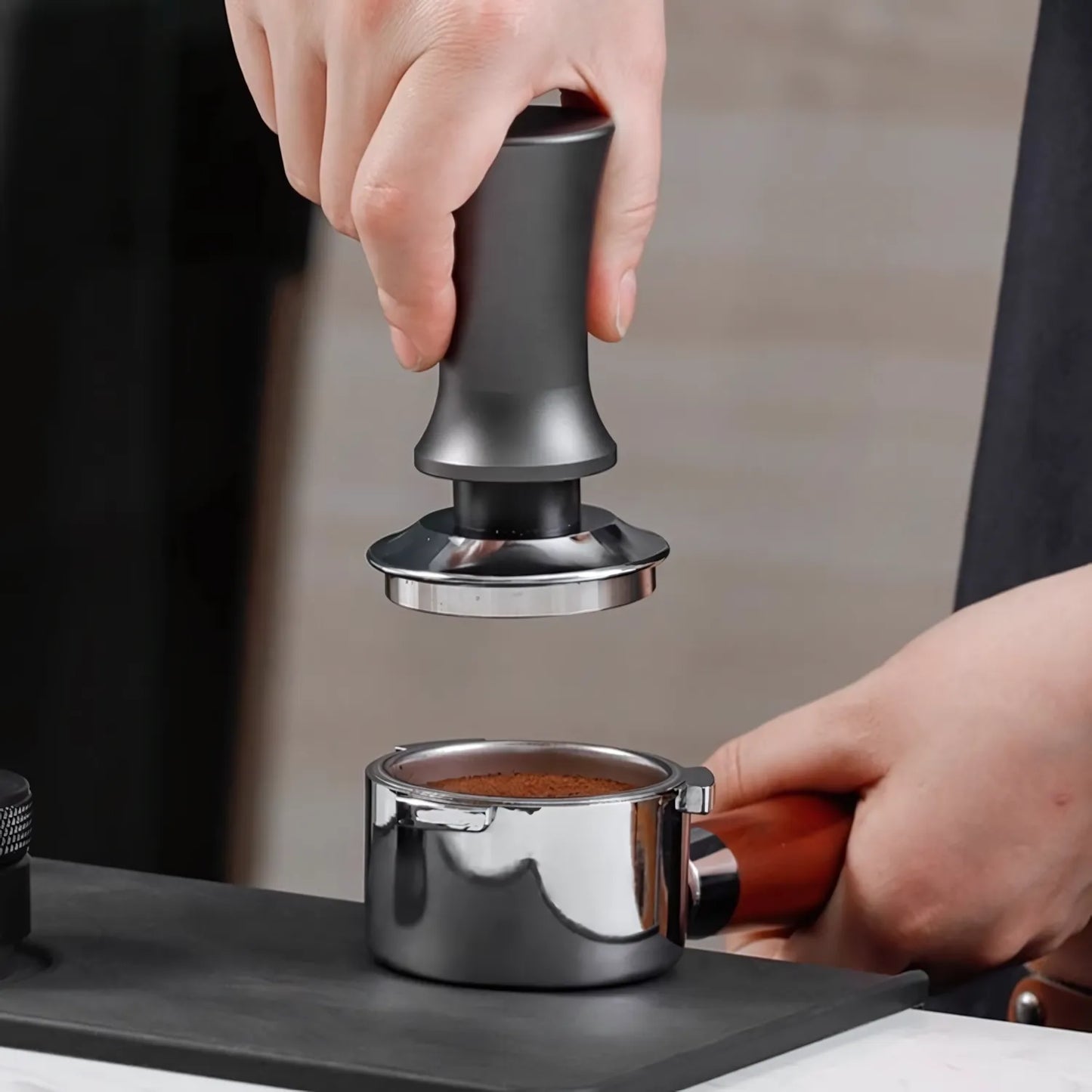 Spring Loaded Espresso Tamper with 30lb Pressure