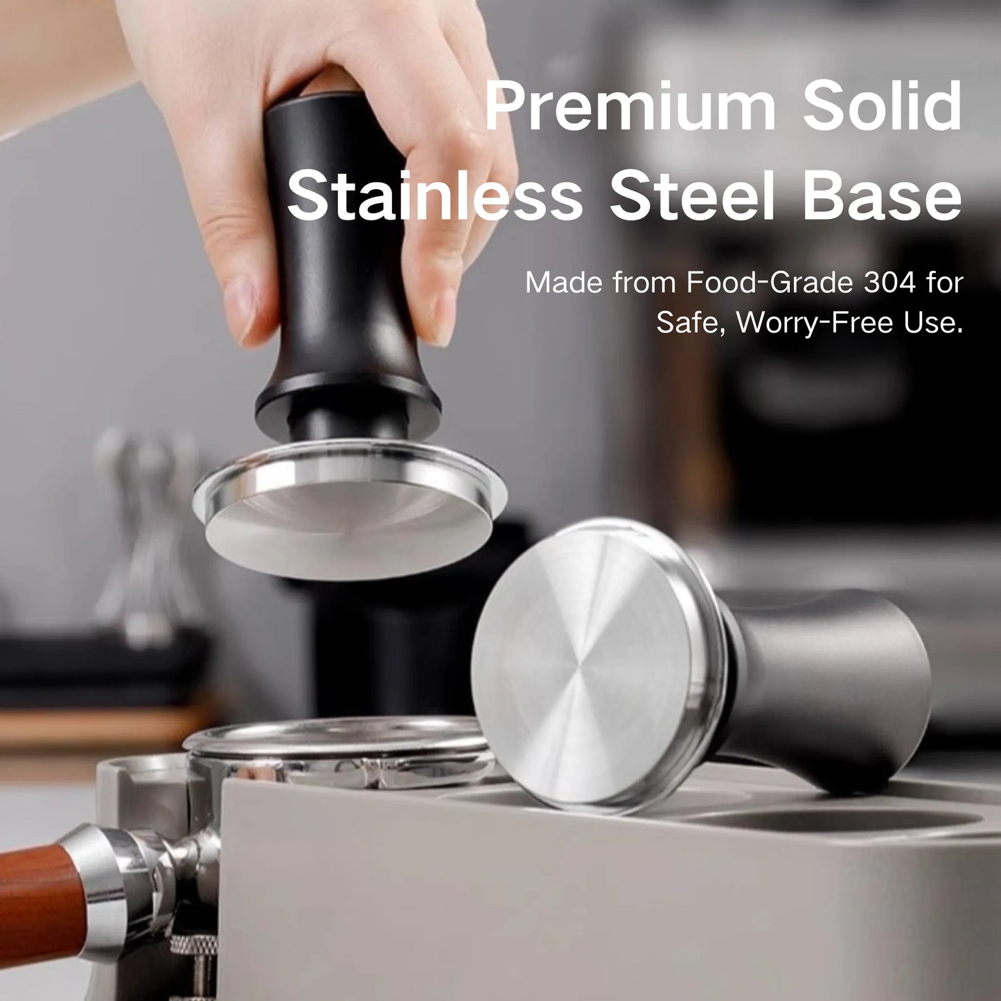 Spring Loaded Espresso Tamper with 30lb Pressure